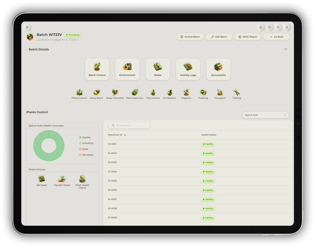 FarmOps Tablet Interface